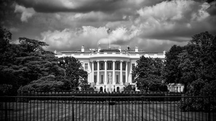 White House in grayscale