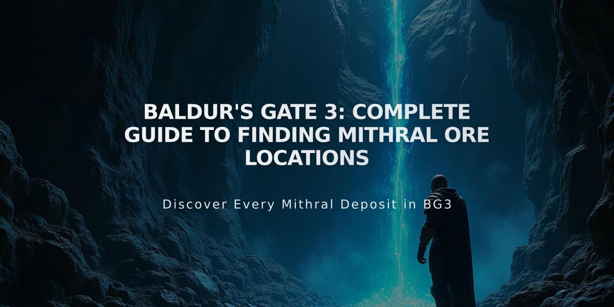 Baldur's Gate 3: Complete Guide to Finding Mithral Ore Locations