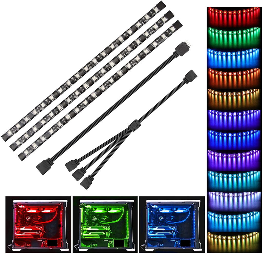 RGB light strips for PC case