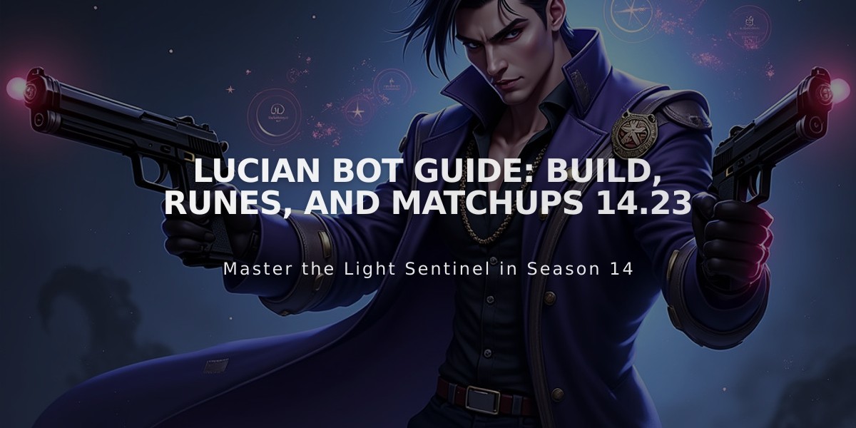 Lucian Bot Guide: Build, Runes, and Matchups 14.23