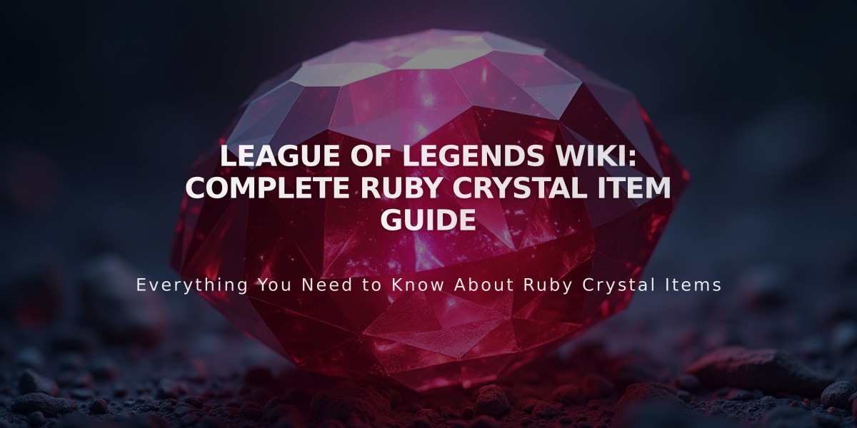 League of Legends Wiki: Complete Ruby Crystal Item Guide