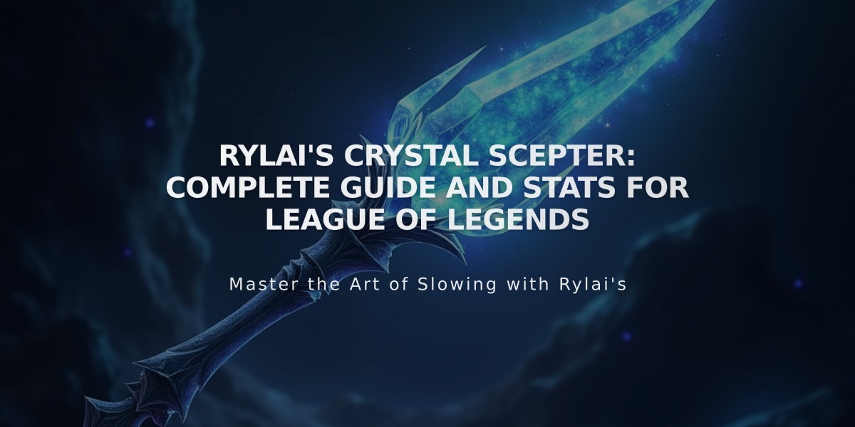 Rylai's Crystal Scepter: Complete Guide and Stats for League of Legends