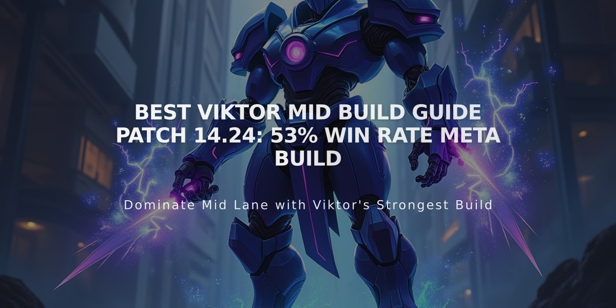 Best Viktor Mid Build Guide Patch 14.24: 53% Win Rate Meta Build