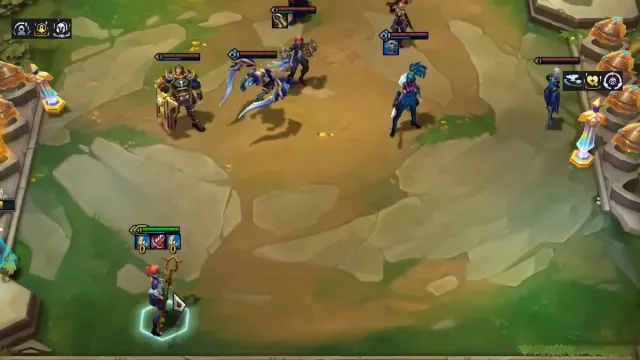 League of Legends gameplay screenshot with champions