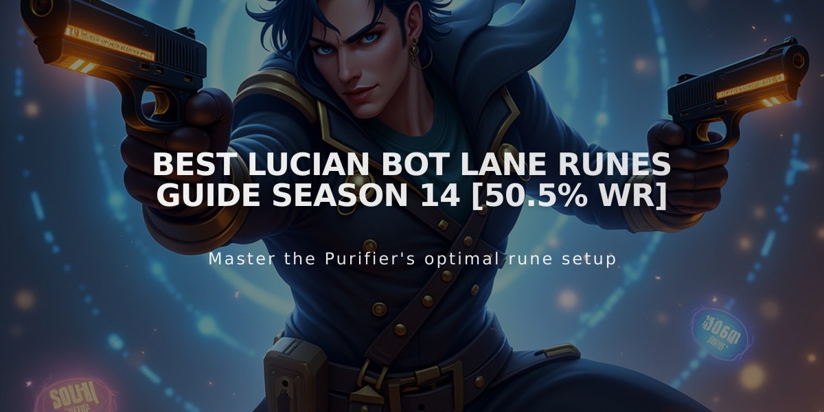 Best Lucian Bot Lane Runes Guide Season 14 [50.5% WR]