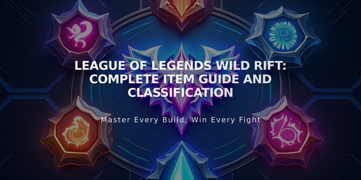 League of Legends Wild Rift: Complete Item Guide and Classification