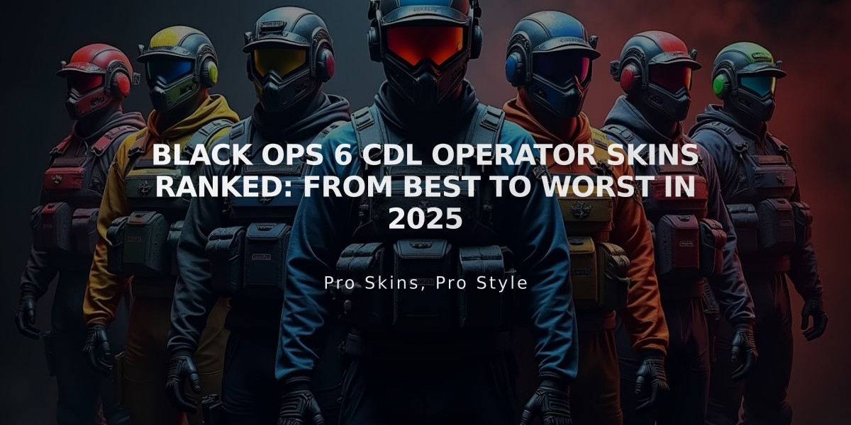 Black Ops 6 CDL Operator Skins Ranked: From Best to Worst in 2025