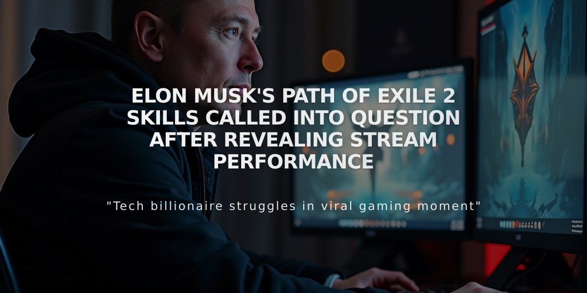 Elon Musk's Path of Exile 2 Skills Called into Question After Revealing Stream Performance