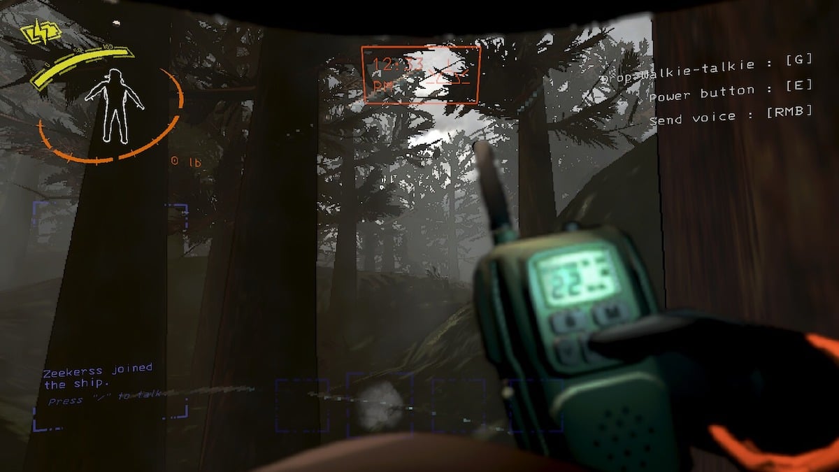 Walkie-talkie interface in dark forest game