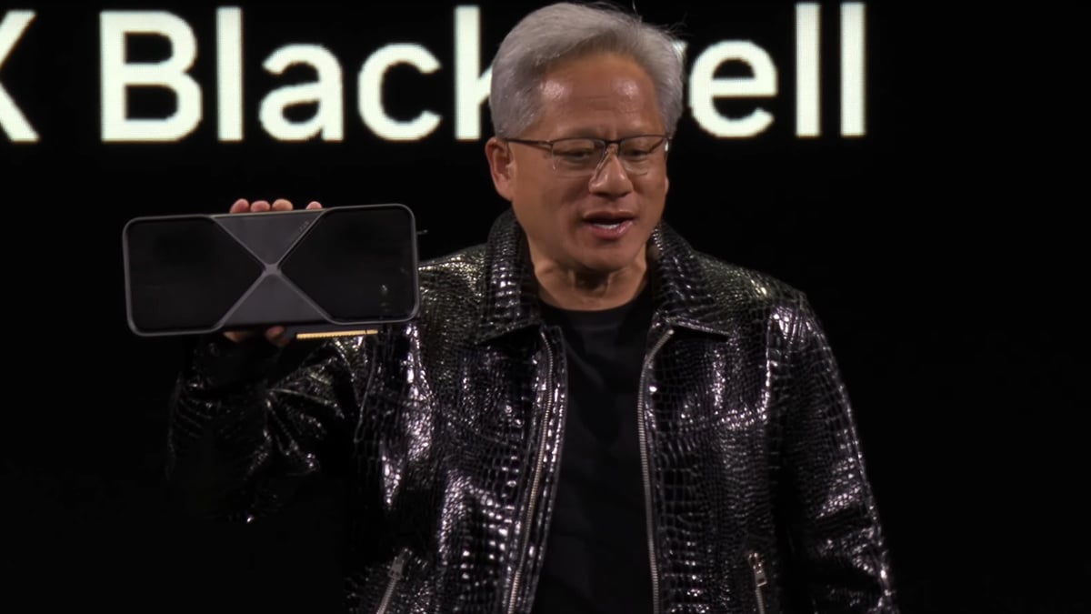 NVIDIA CEO showcases 5090 graphics card