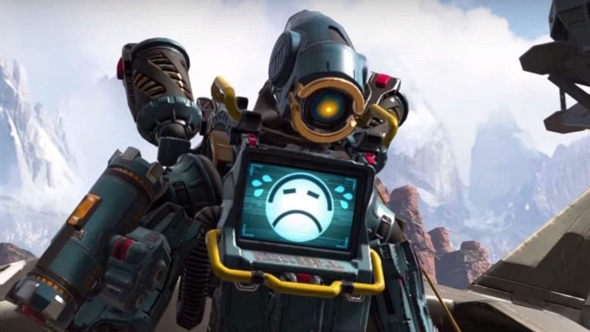 Sad Pathfinder robot from Apex Legends