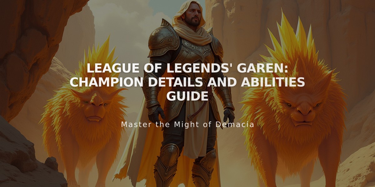 League of Legends' Garen: Champion Details and Abilities Guide