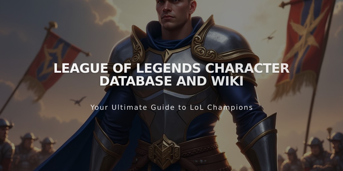 League of Legends Character Database and Wiki