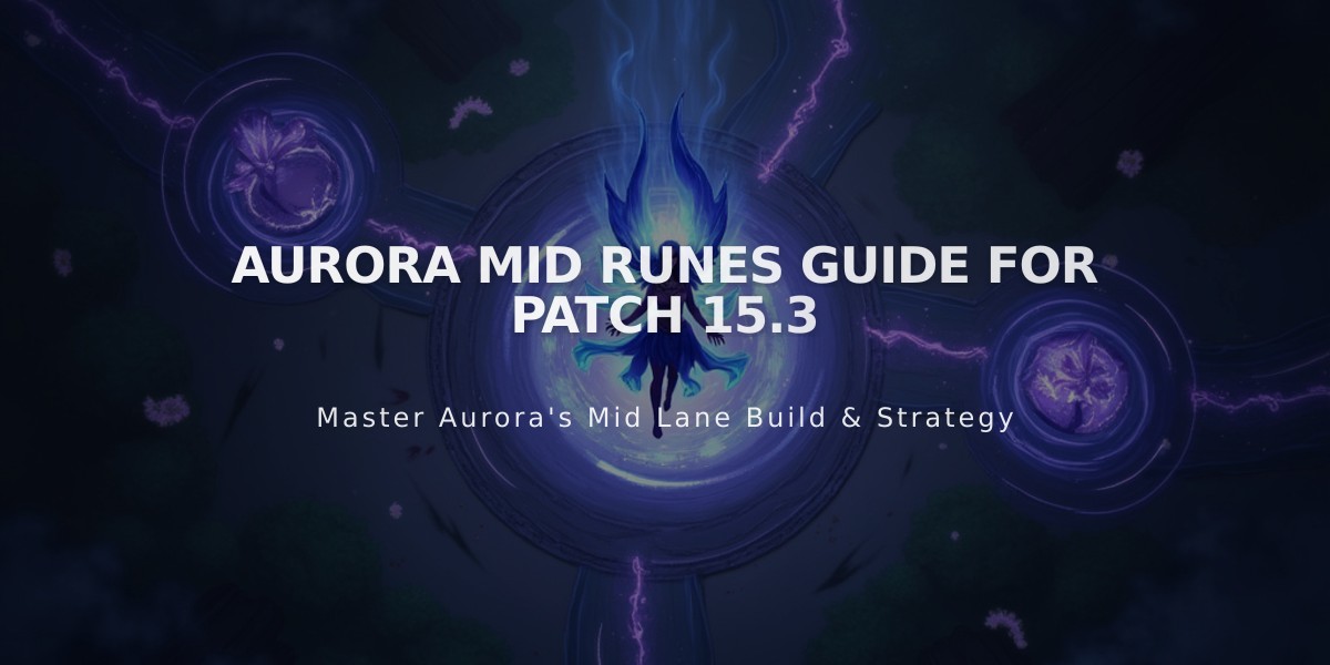 Aurora Mid Runes Guide for Patch 15.3