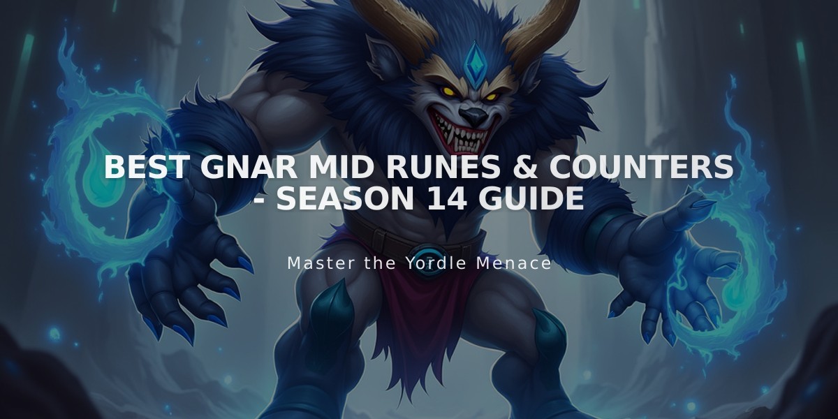 Best Gnar Mid Runes & Counters - Season 14 Guide