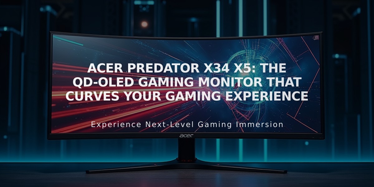 Acer Predator X34 X5: The QD-OLED Gaming Monitor That Curves Your Gaming Experience