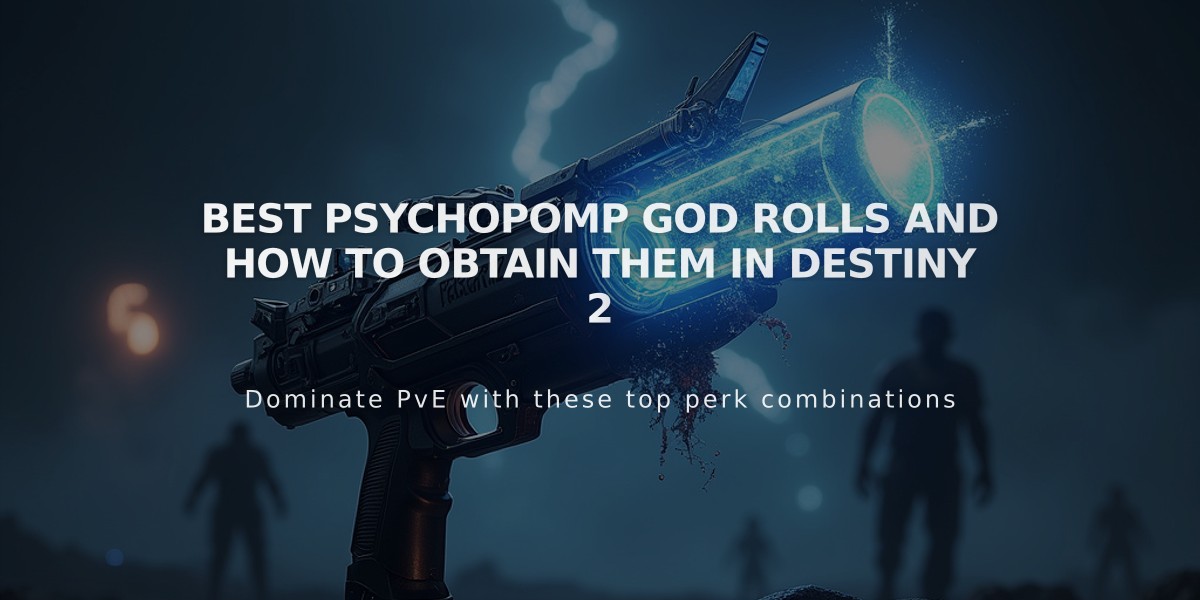 Best Psychopomp God Rolls and How to Obtain Them in Destiny 2