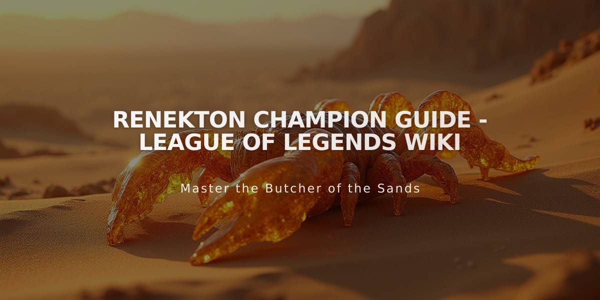 Renekton Champion Guide - League of Legends Wiki