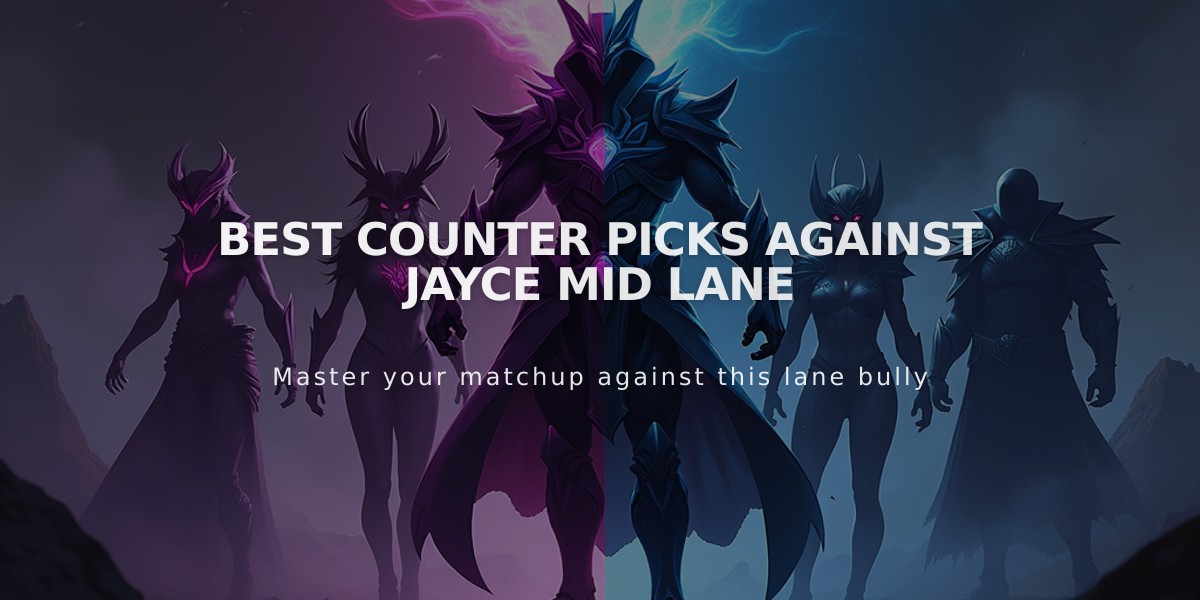 Best Counter Picks Against Jayce Mid Lane