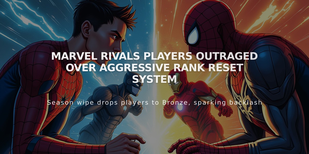 Marvel Rivals Players Outraged Over Aggressive Rank Reset System