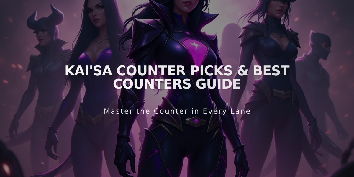 Kai'Sa Counter Picks & Best Counters Guide