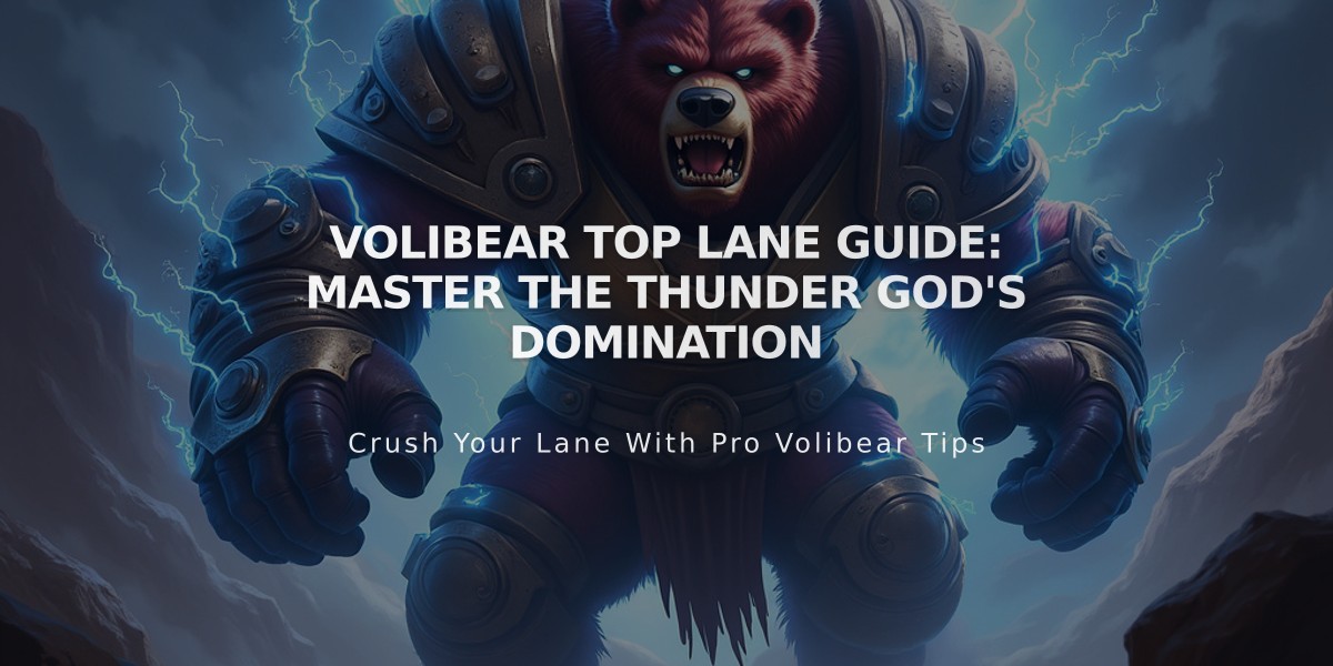 Volibear Top Lane Guide: Master the Thunder God's Domination