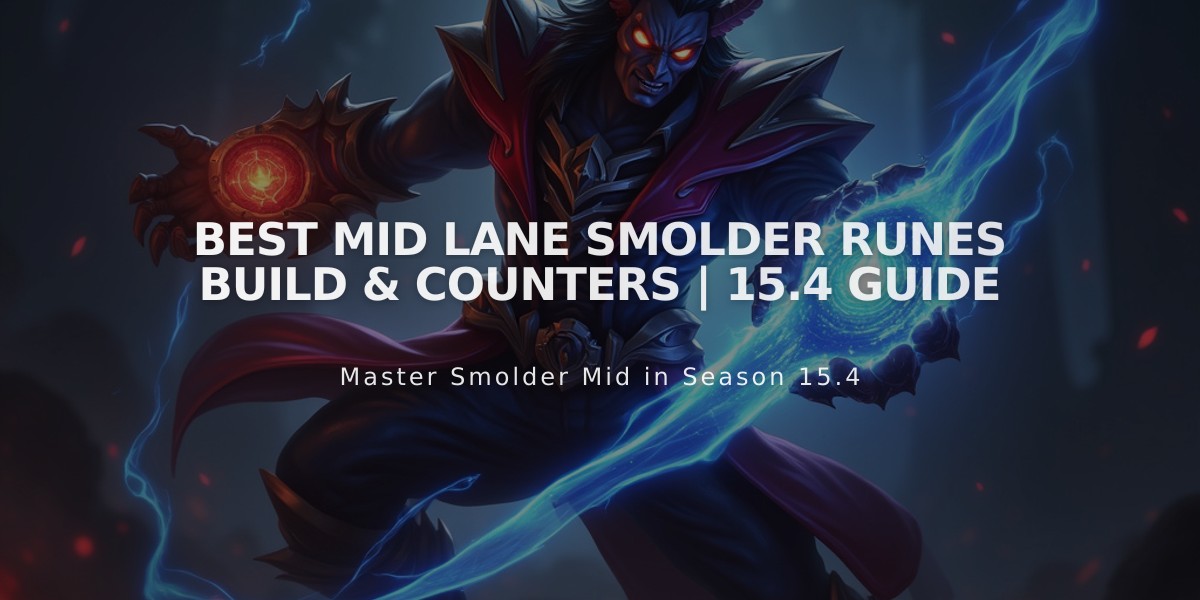 Best Mid Lane Smolder Runes Build & Counters | 15.4 Guide