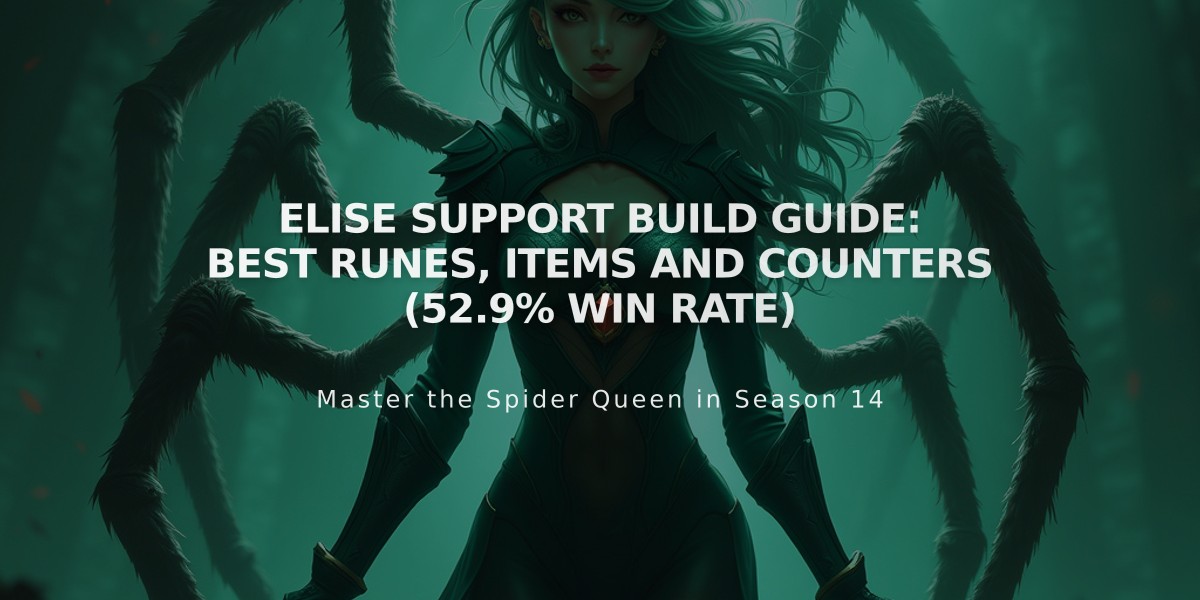 Elise Support Build Guide: Best Runes, Items and Counters (52.9% Win Rate)