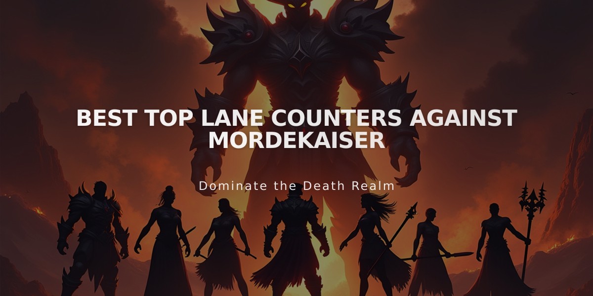 Best Top Lane Counters Against Mordekaiser