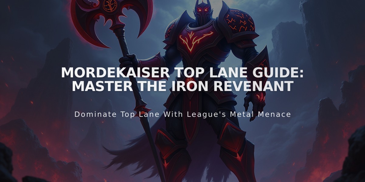 Mordekaiser Top Lane Guide: Master the Iron Revenant