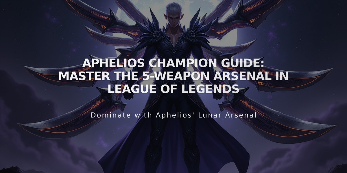 Aphelios Champion Guide: Master the 5-Weapon Arsenal in League of Legends