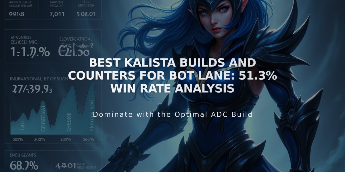 Best Kalista Builds and Counters for Bot Lane: 51.3% Win Rate Analysis