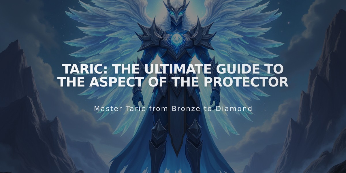 Taric: The Ultimate Guide to the Aspect of the Protector