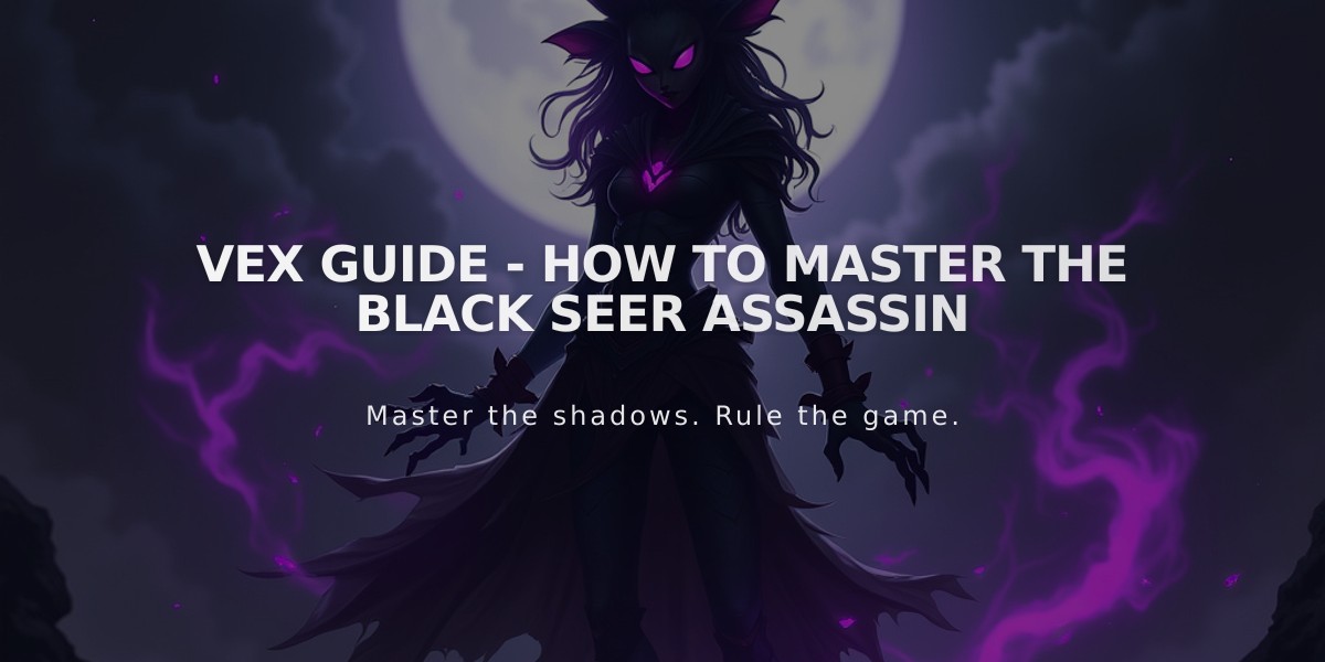 Vex Guide - How to Master the Black Seer Assassin