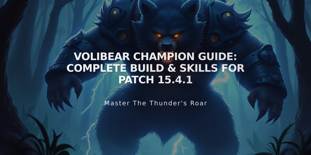 Volibear Champion Guide: Complete Build & Skills for Patch 15.4.1