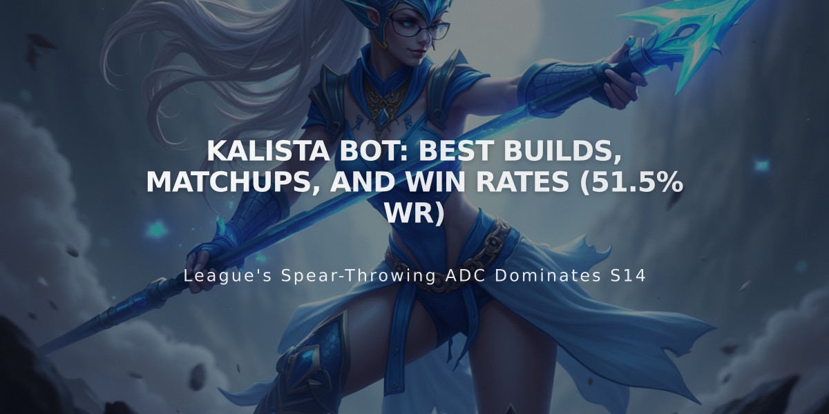 Kalista Bot: Best Builds, Matchups, and Win Rates (51.5% WR)