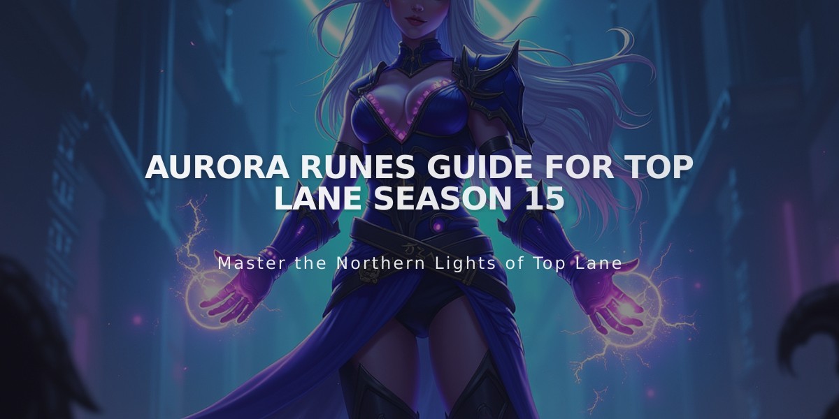 Aurora Runes Guide for Top Lane Season 15