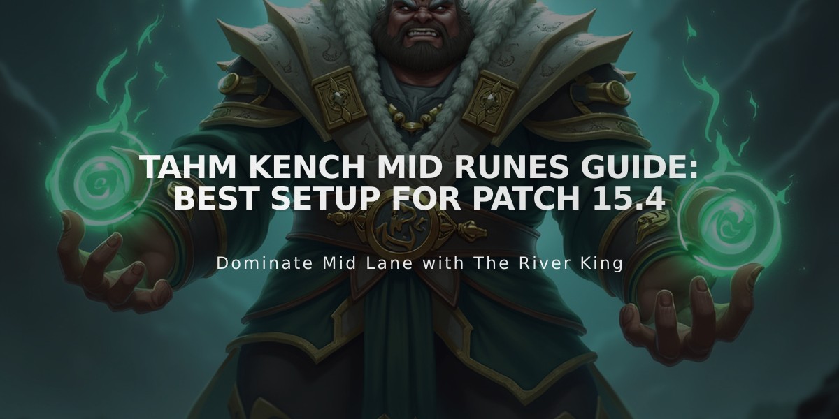 Tahm Kench Mid Runes Guide: Best Setup for Patch 15.4