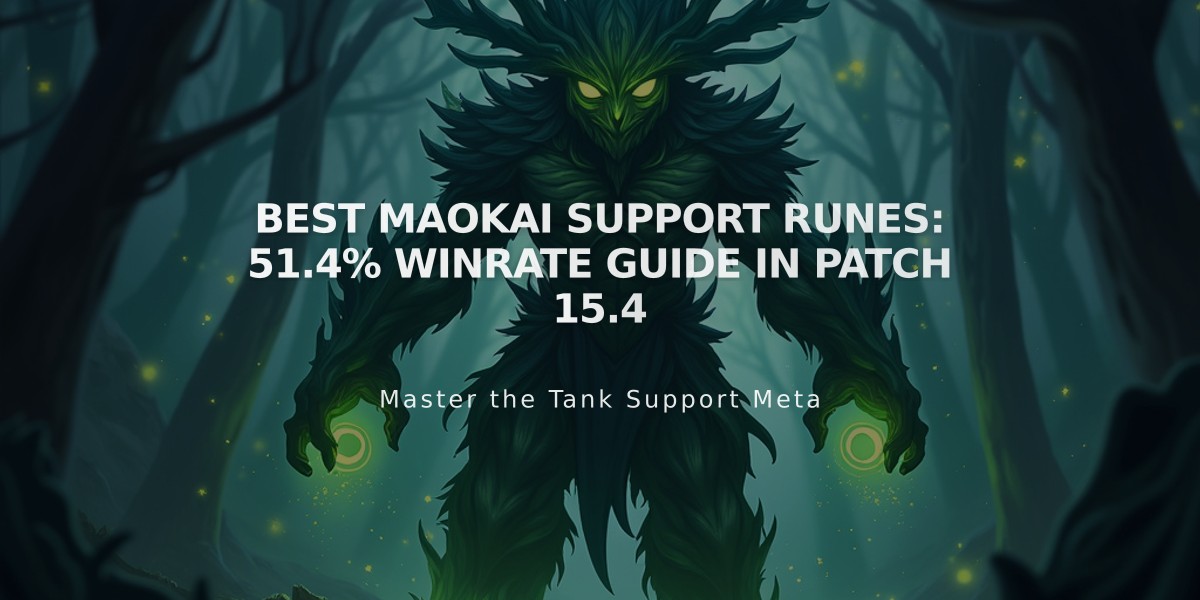 Best Maokai Support Runes: 51.4% Winrate Guide in Patch 15.4