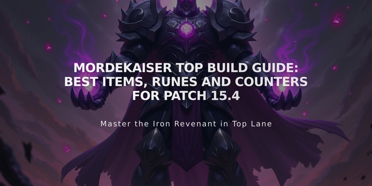 Mordekaiser Top Build Guide: Best Items, Runes and Counters for Patch 15.4