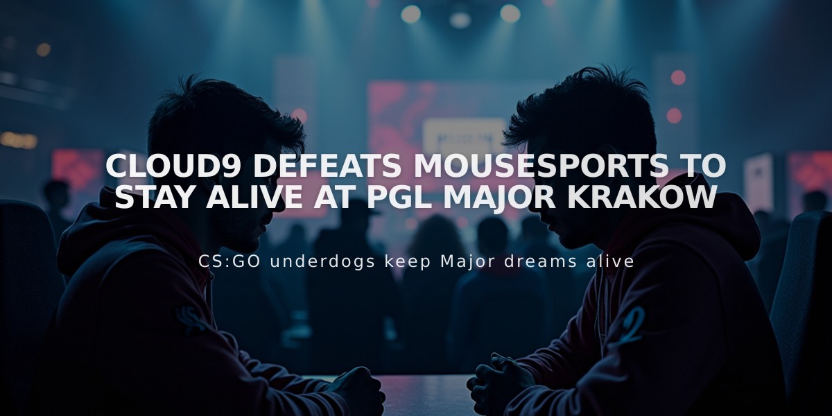 Cloud9 Defeats Mousesports to Stay Alive at PGL Major Krakow