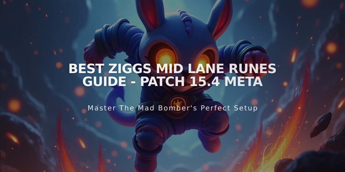 Best Ziggs Mid Lane Runes Guide - Patch 15.4 Meta