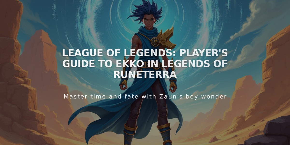 League of Legends: Player's Guide to Ekko in Legends of Runeterra