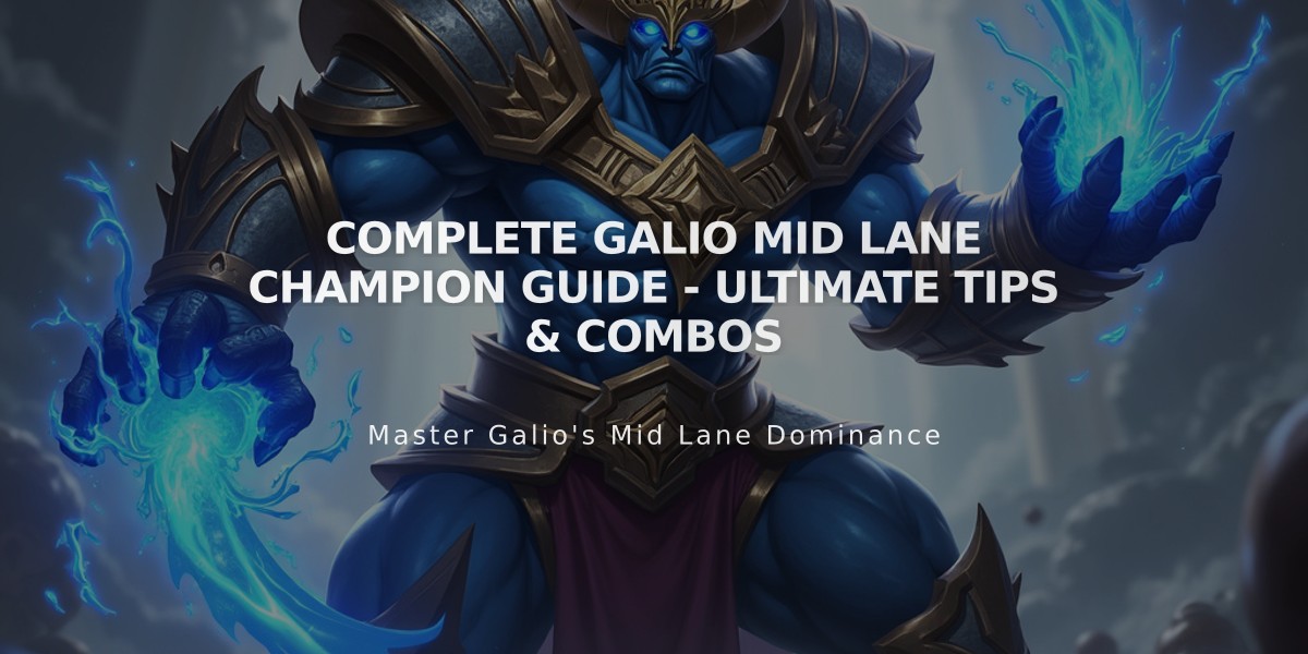 Complete Galio Mid Lane Champion Guide - Ultimate Tips & Combos