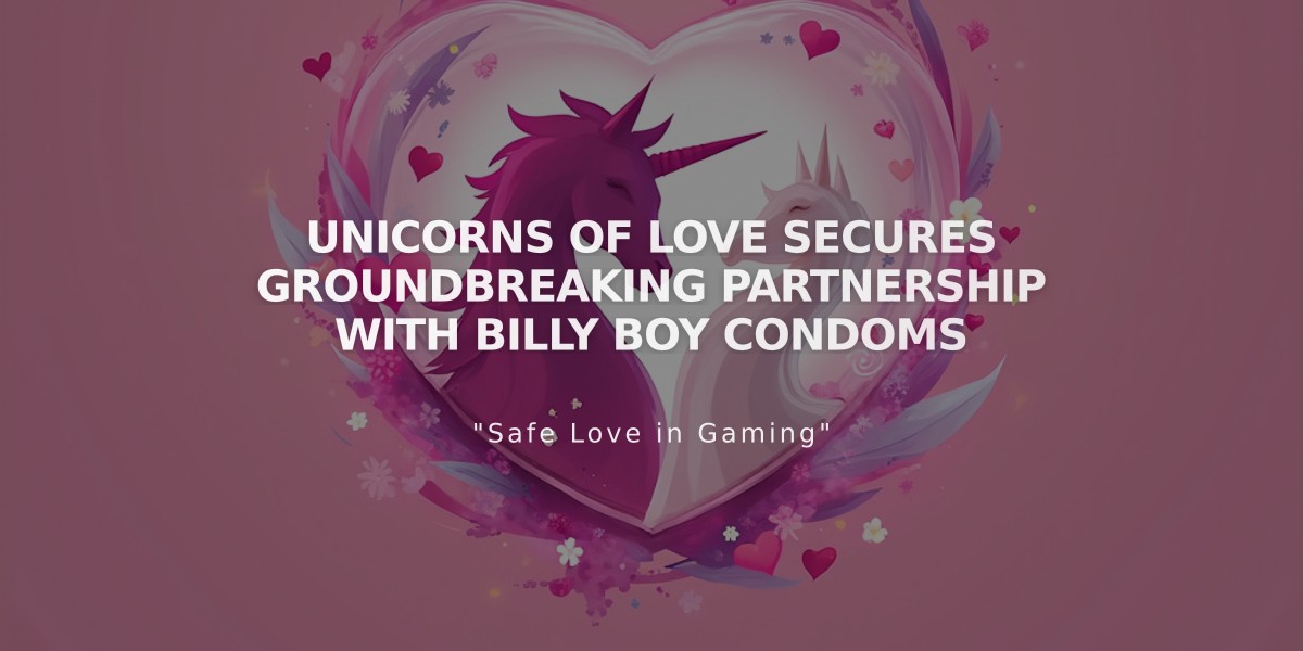 Unicorns of Love Secures Groundbreaking Partnership with Billy Boy Condoms