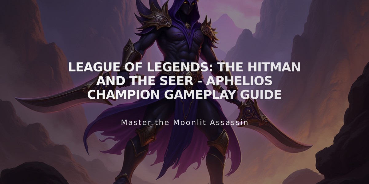 League of Legends: The Hitman and the Seer - Aphelios Champion Gameplay Guide